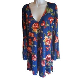 Forever 21 + Blue Floral Skater Dress